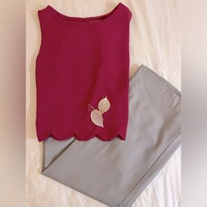 Ann Taylor Lightweight Lined Grey Dress Pants